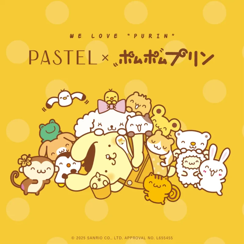 Pastel（パステル）×サンリオ『ポムポムプリン』コラボのスイーツ　2025年