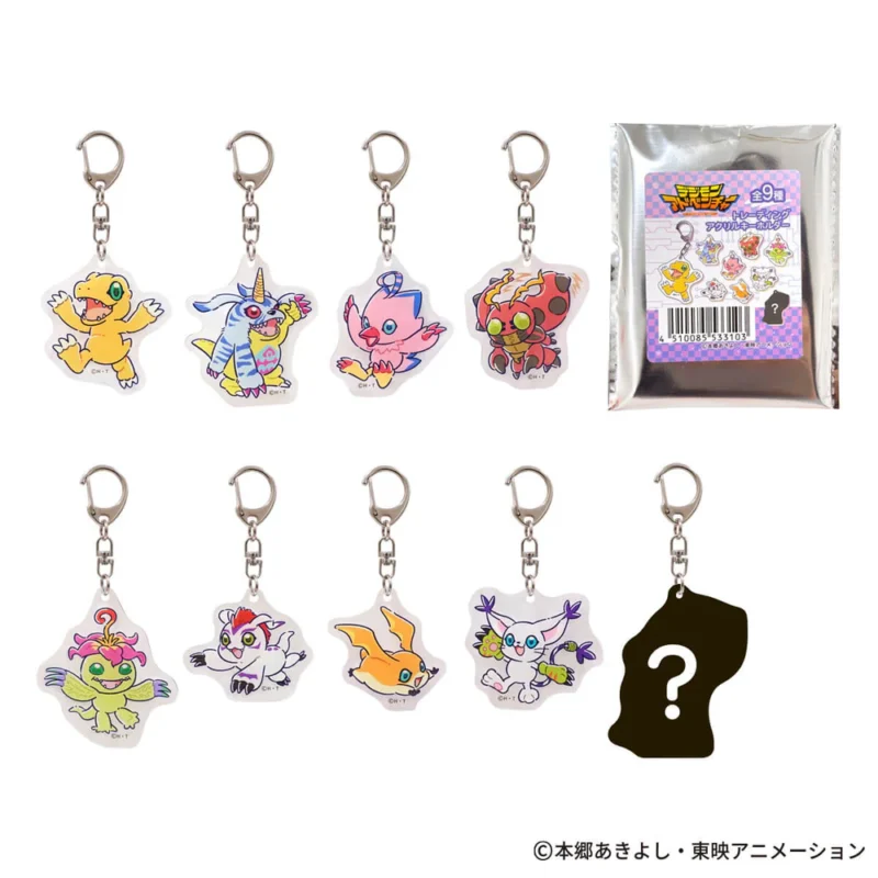 デジモンアドベンチャー アクリルキーホルダー　100円ショップ『デジモン』大型コラボ　ダイソー、セリア、キャンドゥ、ワッツ