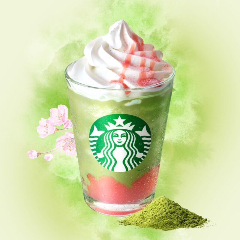 抹茶と桜わらびもち フラペチーノ®　スターバックス