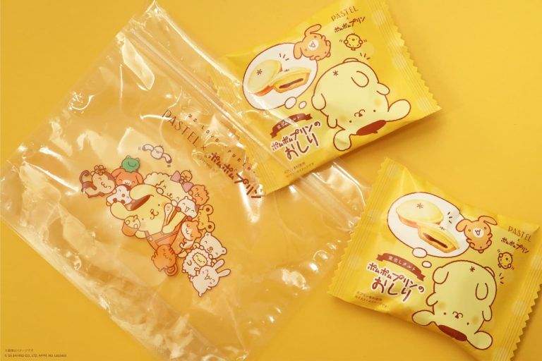 ポムポムプリンのむぎゅっとジッパーバッグ　パステル『ポムポムプリン』コラボ2025年