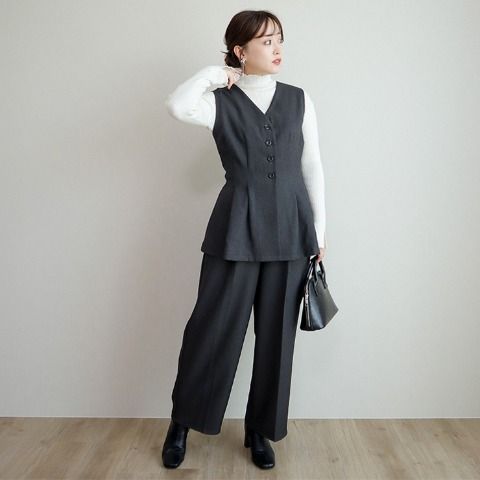tera wear  emu  テラウェア　しまむら　パンツスーツ上下セット　L しまむら テラさん terawear emu パンツ Lサイズ - メルカリ