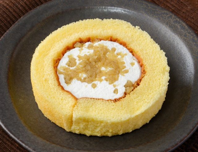 プレミアムロールケーキ 栗粉 ローソン「秋のスイーツ」