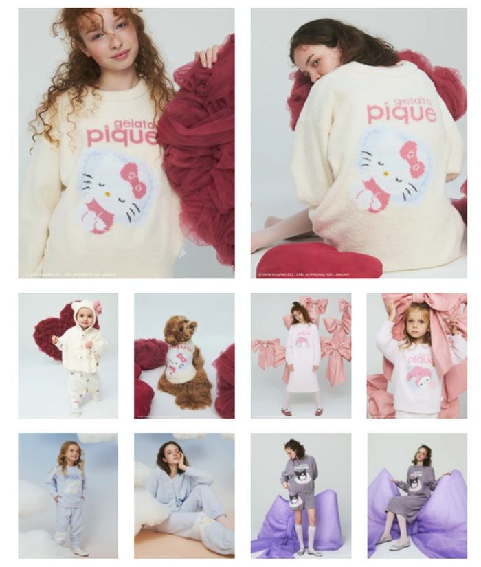 ラインナップ　ジェラートピケ『サンリオ』コラボ第2弾「GELATO PIQUE ♡ Sanrio characters」