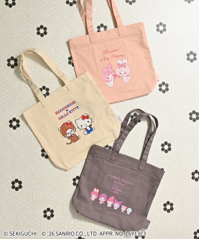 モンチッチ×サンリオキャラクターズ／トートバッグ　ハニーズ