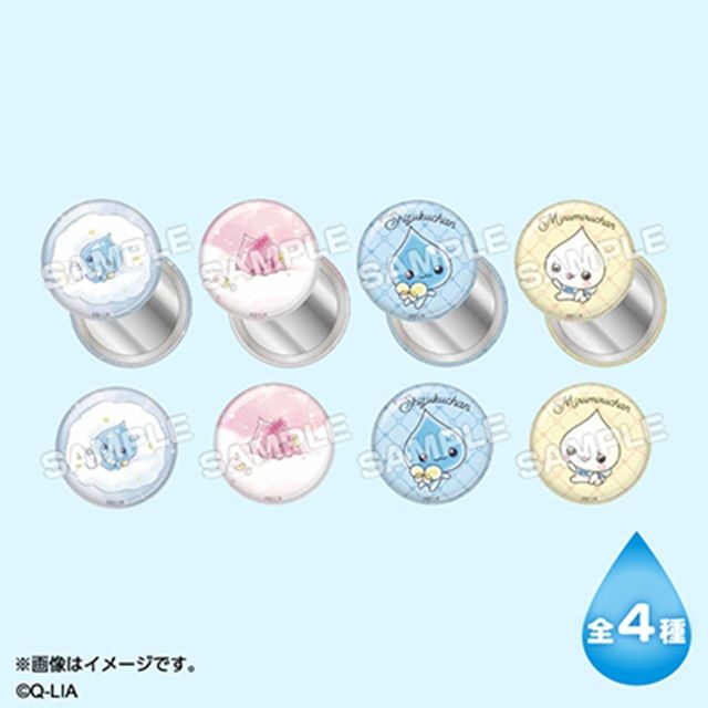 トレーディング缶ミラー　ローソン『しずくちゃん』コラボのグッズ