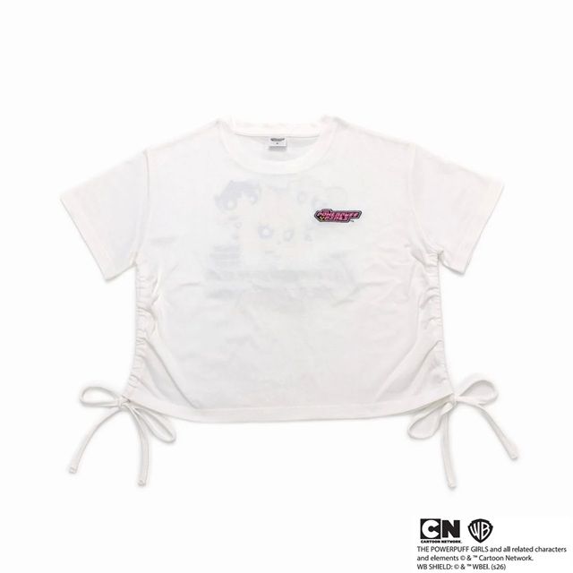 パワーパフガールズ 脇シャーリングTシャツ レディス Doublefocus(ダブルフォーカス)