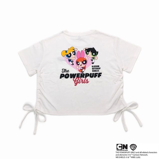パワーパフガールズ 脇シャーリングTシャツ レディス Doublefocus(ダブルフォーカス)
