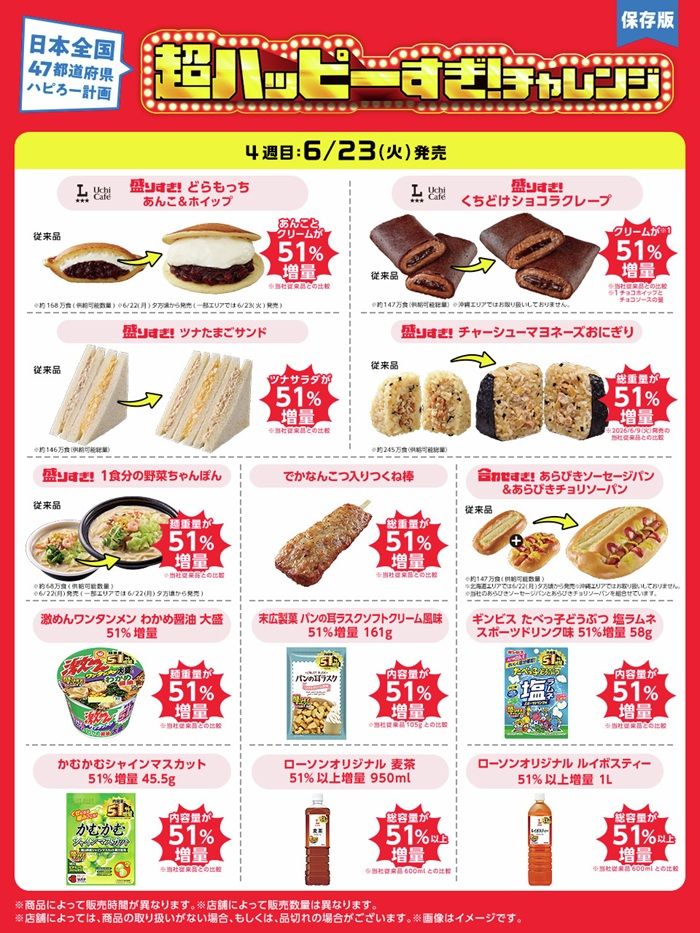 超ハッピーすぎ！チャレンジ　第４週　2026年6月22日(月)・23日(火)発売！