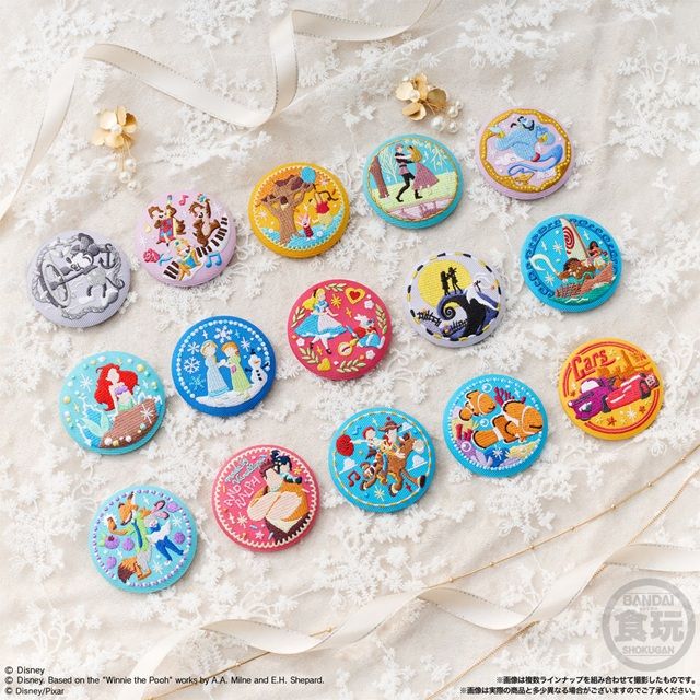 Disney Characters 刺繍缶バッジビスケット3(第3弾)