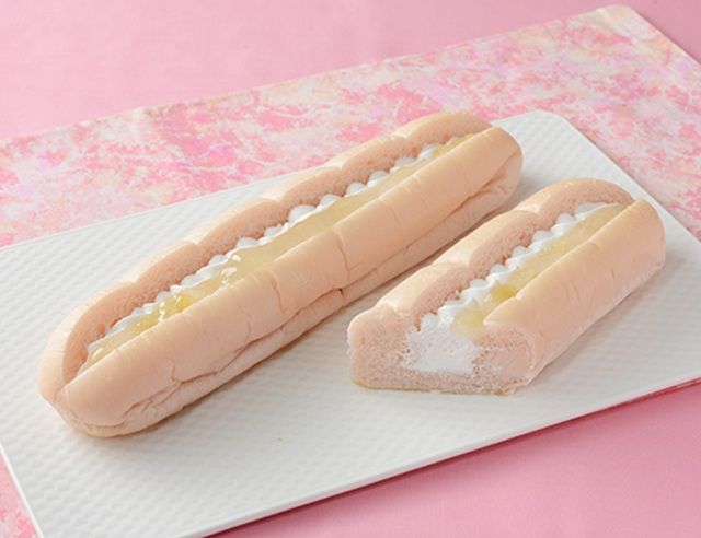 桃＆ホイップロール　ローソン