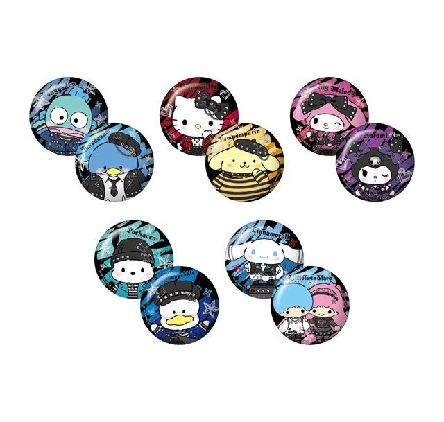 H賞 缶バッジセット（全5種）　Happyくじ『Sanrio characters PUNKS Party 〜Halloween2026〜（ハロウィン）』