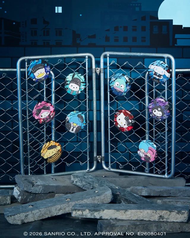 H賞 缶バッジセット（全5種）　Happyくじ『Sanrio characters PUNKS Party 〜Halloween2026〜（ハロウィン）』