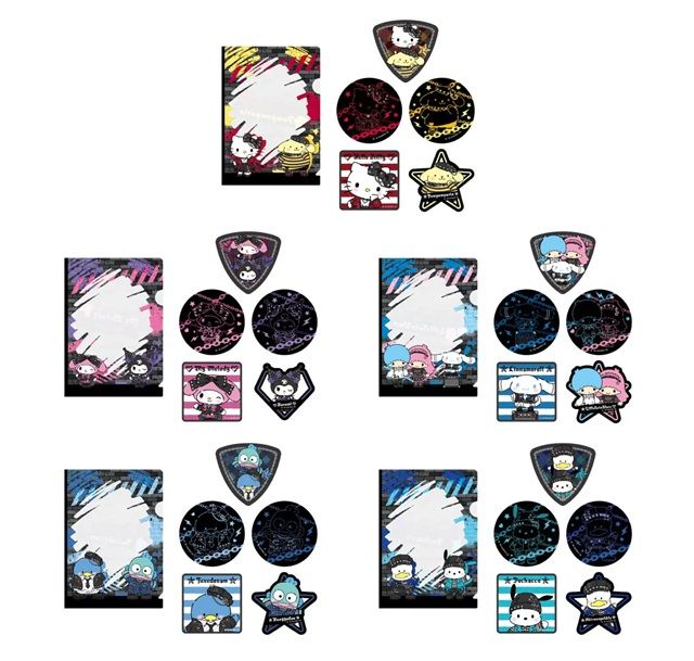 J賞　ミニファイル付きステッカーSET（全5種）　Happyくじ『Sanrio characters PUNKS Party 〜Halloween2026〜（ハロウィン）』