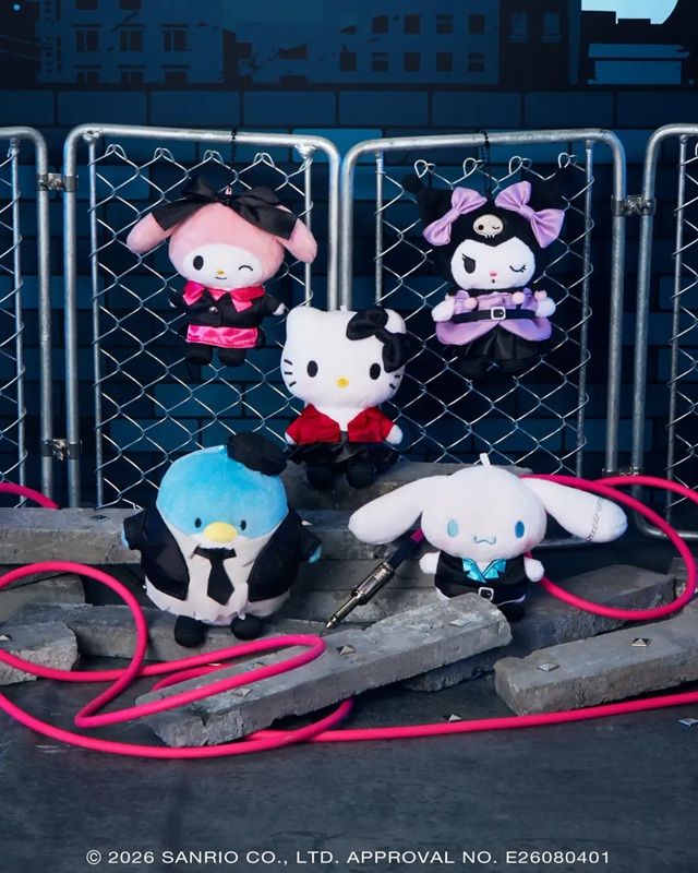 B賞　ぬいぐるみチャーム(全5種)　Happyくじ『Sanrio characters PUNKS Party 〜Halloween2026〜（ハロウィン）』