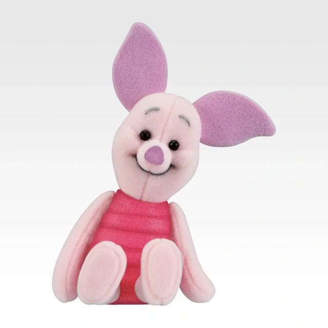 D賞 〈ピグレット〉ぬいぐるみ風フロッキーフィギュア 一番くじ 〈くまのプーさん〉100th Anniversary