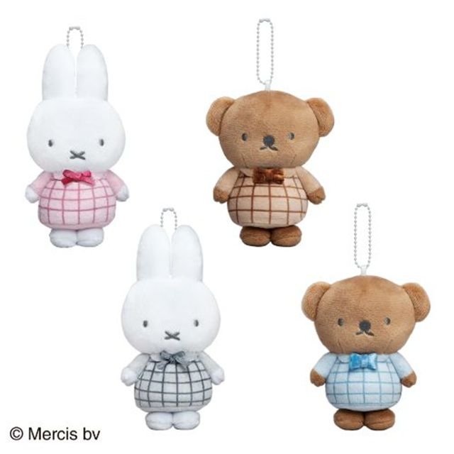D賞　マスコットバッジ　ラインチェックのお洋服　景品ラインナップ タイトーくじ　ミッフィー＆ボリス　Line Check Collection