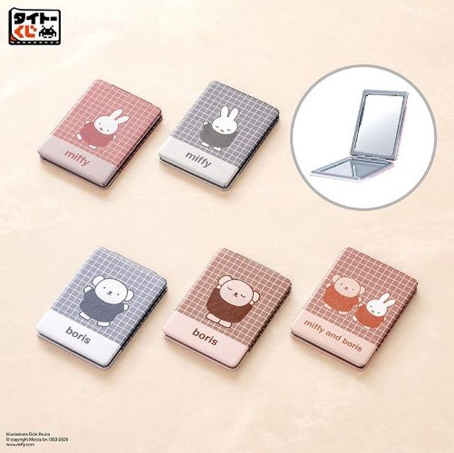 E賞　コンパクトミラー　景品ラインナップ タイトーくじ　ミッフィー＆ボリス　Line Check Collection