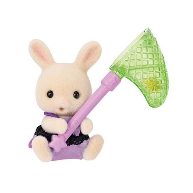5:みるくウサギの赤ちゃん(おすわり)と星とりあみ シルバニアファミリー『赤ちゃんコレクション -赤ちゃんふしぎな魔法使いシリーズ-』