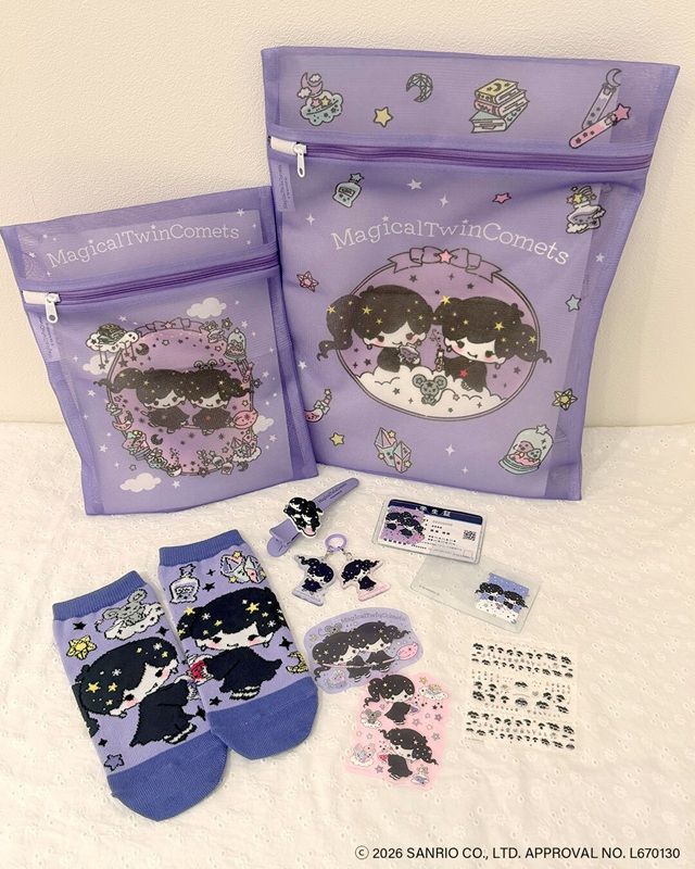 サンキューマート×サンリオの『リトルツインスターズ(キキララ)』と『マジカルツインコメッツ』コラボのグッズ