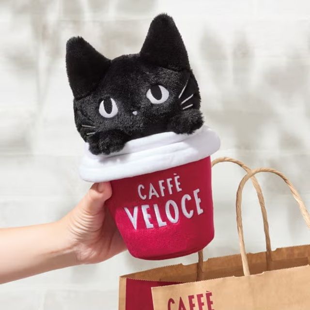 オンラインストア限定商品 【カフェ・ベローチェ】黒ねこぬいぐるみ