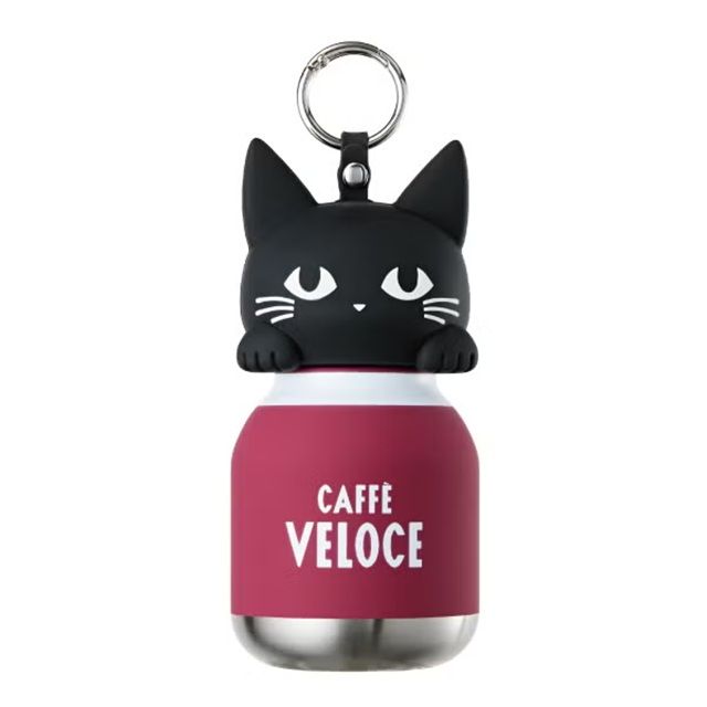 【カフェ・ベローチェ】黒ねこチャームボトル