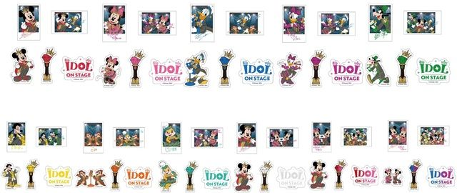 I賞　キャラサイン入りカード&ステッカーセット［全11種］　Happyくじ『Disney IDOL ON STAGE（ディズニー アイドル オン ステージ）』