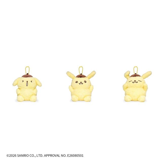 ポムポムプリン 30周年記念 ぬいぐるみチャーム 3体セット【セブンネット限定】
