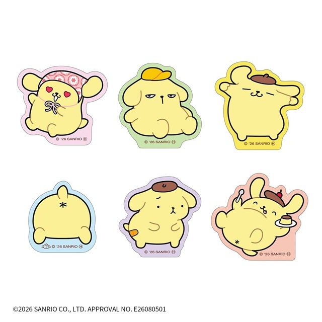 ポムポムプリン 30周年記念 ステッカー6枚セット【セブンネット限定】
