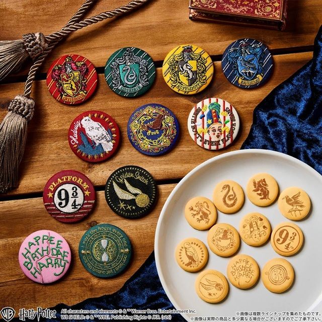 種類　ハリー・ポッター 刺繍缶バッジビスケット