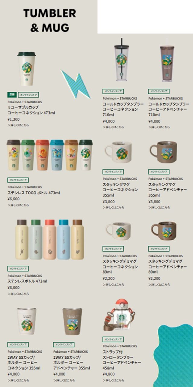 スターバックス『ポケモン』コラボ!全41のグッズ
