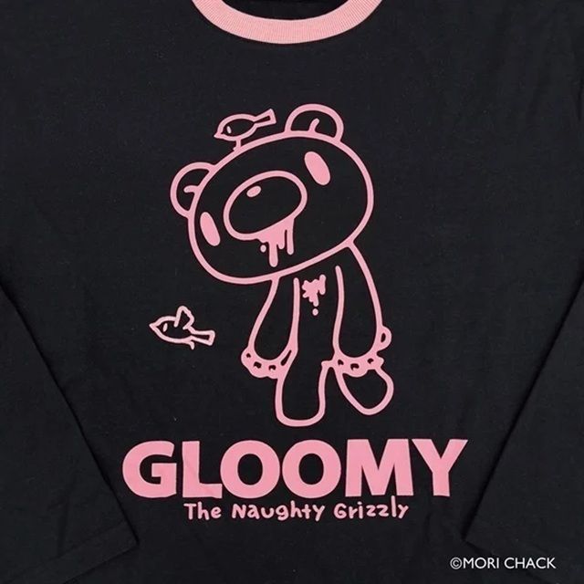 リンガー長袖Tシャツ イオン『いたずらぐまのグルーミー』コラボ!TDoublefocus(ダブルフォーカス)
