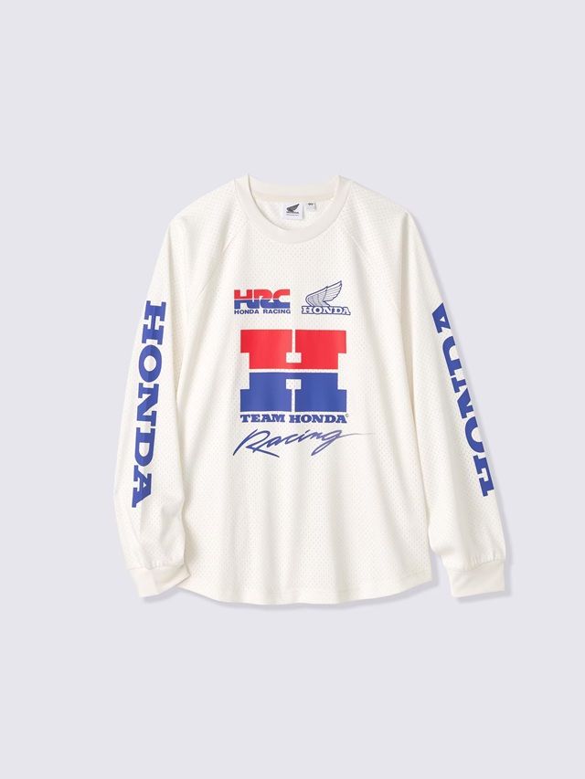 GU（ジーユー）『ホンダ（HONDA）』コラボ2027年春　メッシュT(長袖Tシャツ) Honda