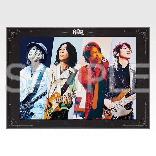 景品ラインナップ 一番くじ GLAY○A賞 箔押し複製サイン入りビジュアルボード