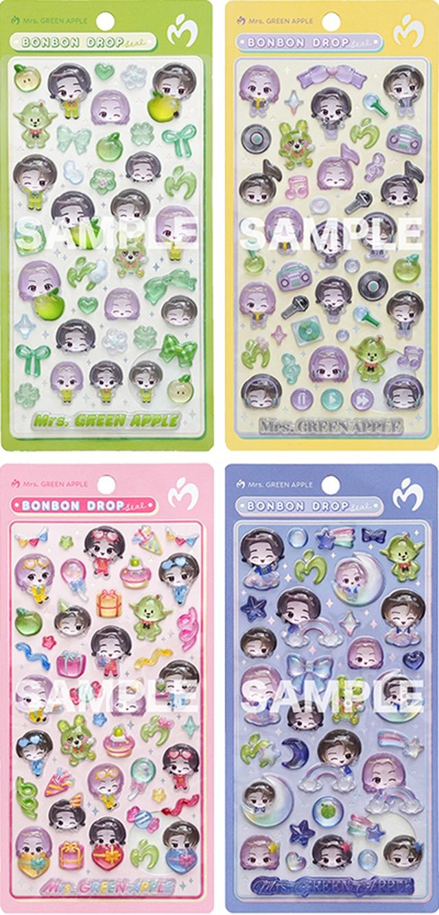 ローソン『Mrs. GREEN APPLE』コラボ！ボンボンドロップシールの一般販売が2026年10月24日（土）～実施！全4種類で店頭販売！