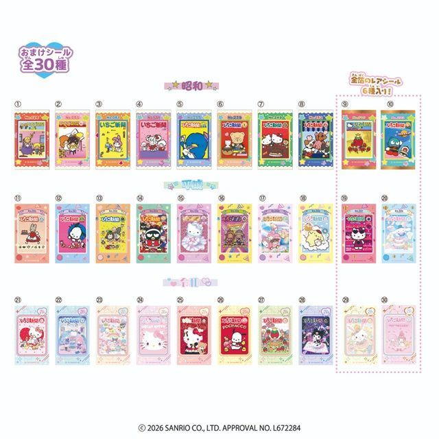 種類　LOVELETS サンリオキャラクターズ いちご新聞3 〜昭和・平成・令和〜