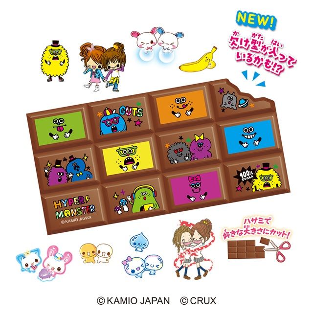 種類　ちょこぶろっくしーるカミオジャパンキャラクターズ